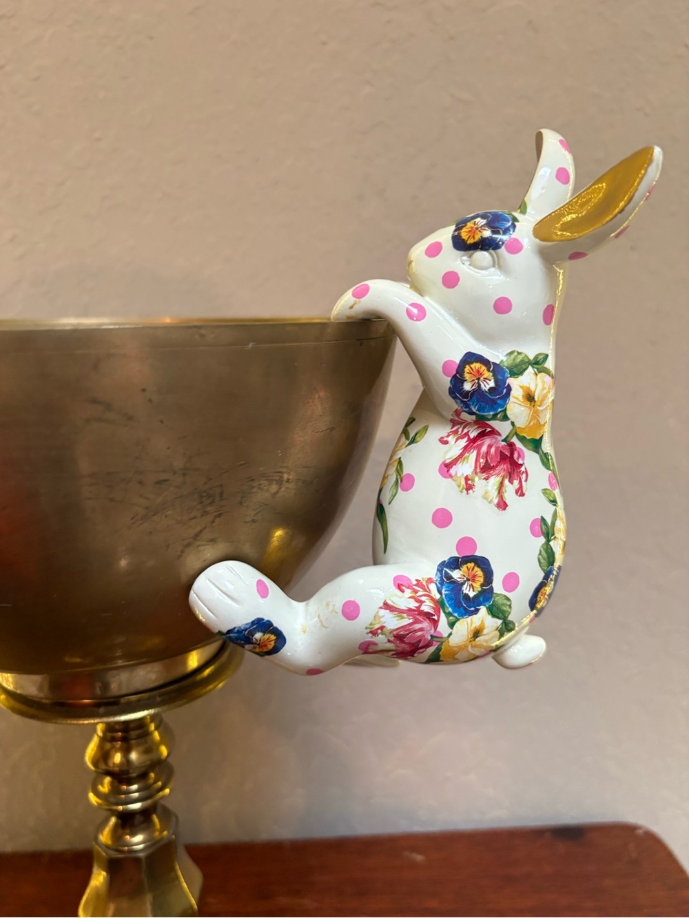 MacKenzie-Childs Floral Planter Bunny - Picture 8 of 8